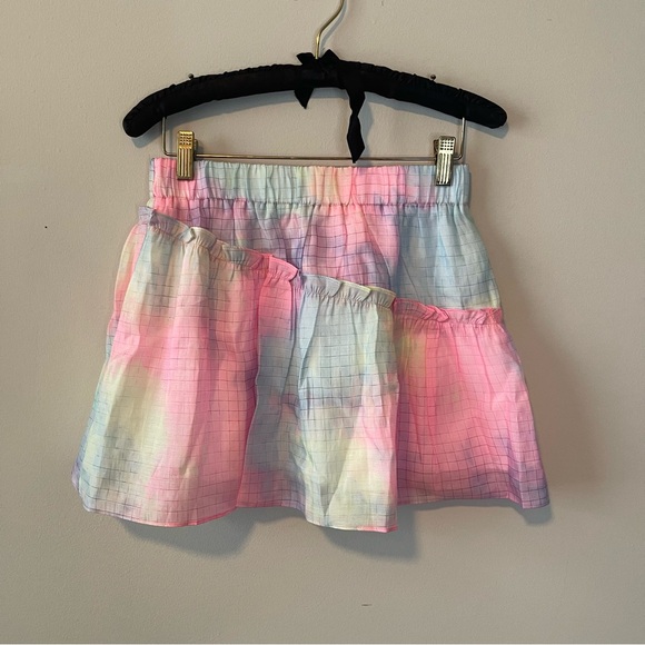 The Shirt by Rochelle Behrens Dresses & Skirts - Rainbow Grid Chiffon Mini Skirt size XS The Shirt by Rochelle Behrens